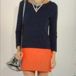 J.crew maritime color block dress navy size S